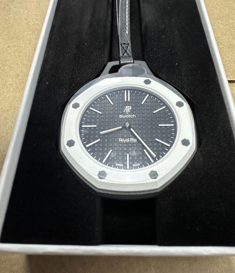 Brand New Swatch AP Audemars Piguet Ocho Negro Royal Pop In Hand 