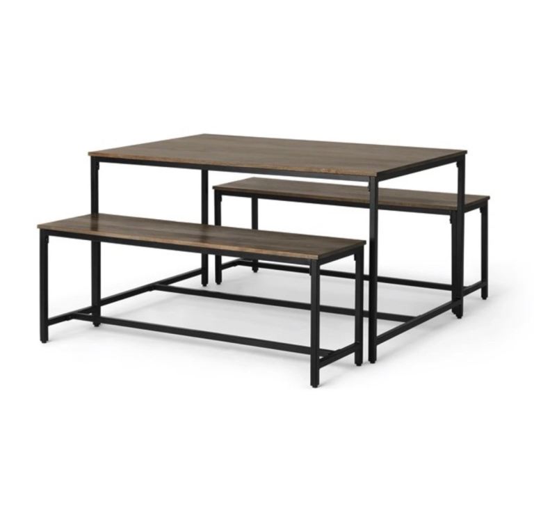 Lomond Dining Table / Benches, Mango Wood - MADE. com