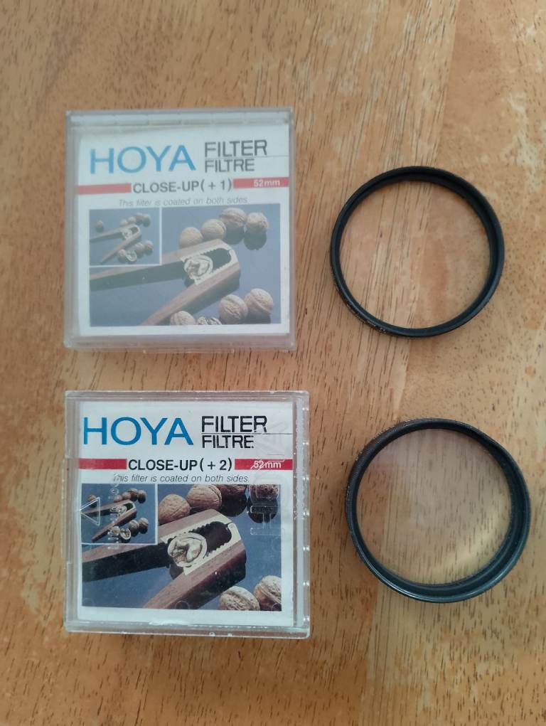 Genuine Hoya Close up filters +1 +2 and +3 52mm