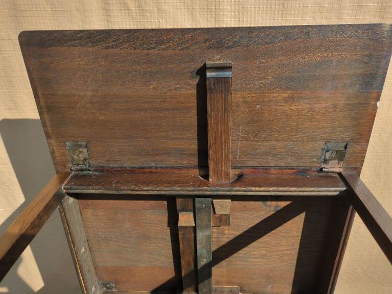 Vintage Solid Wood Folding Top Tea Trolley on Wheels