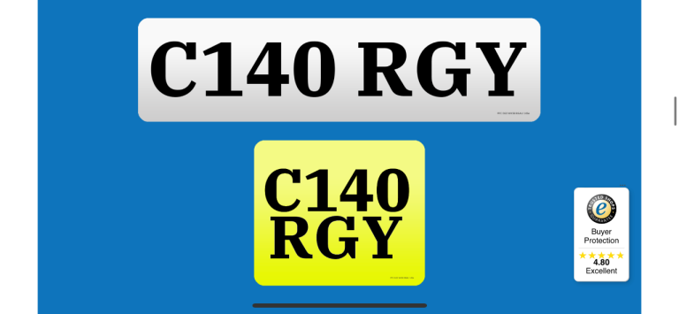 Ideal Christmas 🎄 present 🎁 C140 RGY private cherished personalised registration plate number