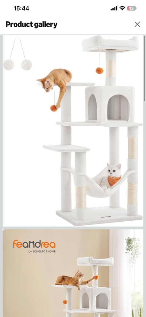White cat tree