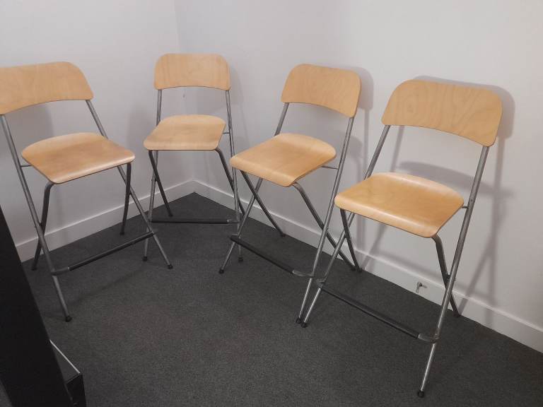 BARGAIN IKEA FOLDING BAR STOOLS 