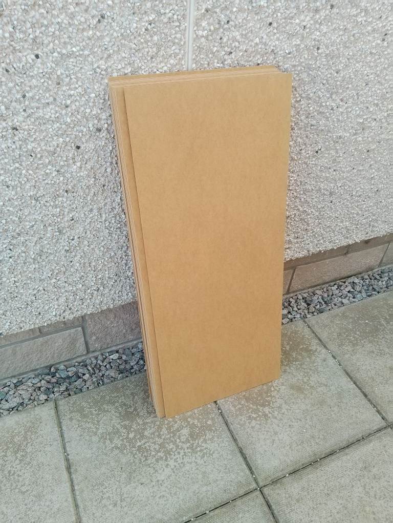 10 brand new sheets of hardboard 385 x 885 x 4mm