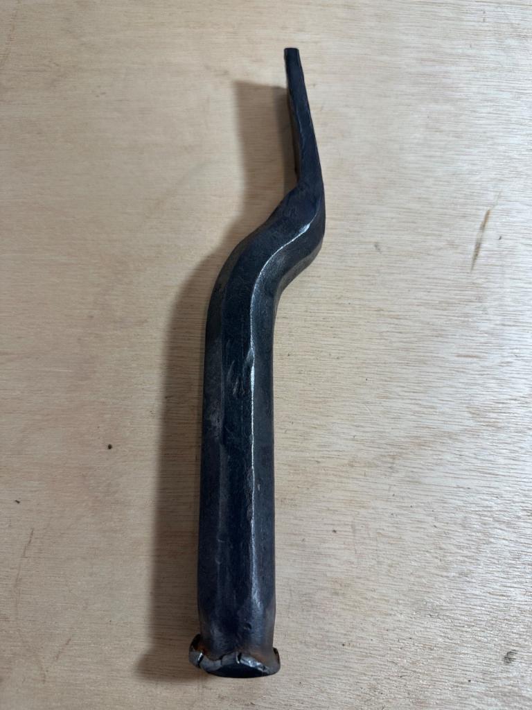Vintage Plumber's Cast Steel Offset Cranked Curved Yarning Tool Caulking Iron