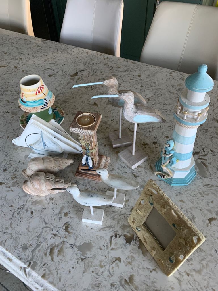 Coastal Themed Home Decor Bundle – Good Condition