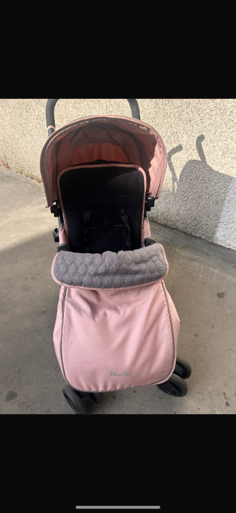 Pink silver cross stroller 