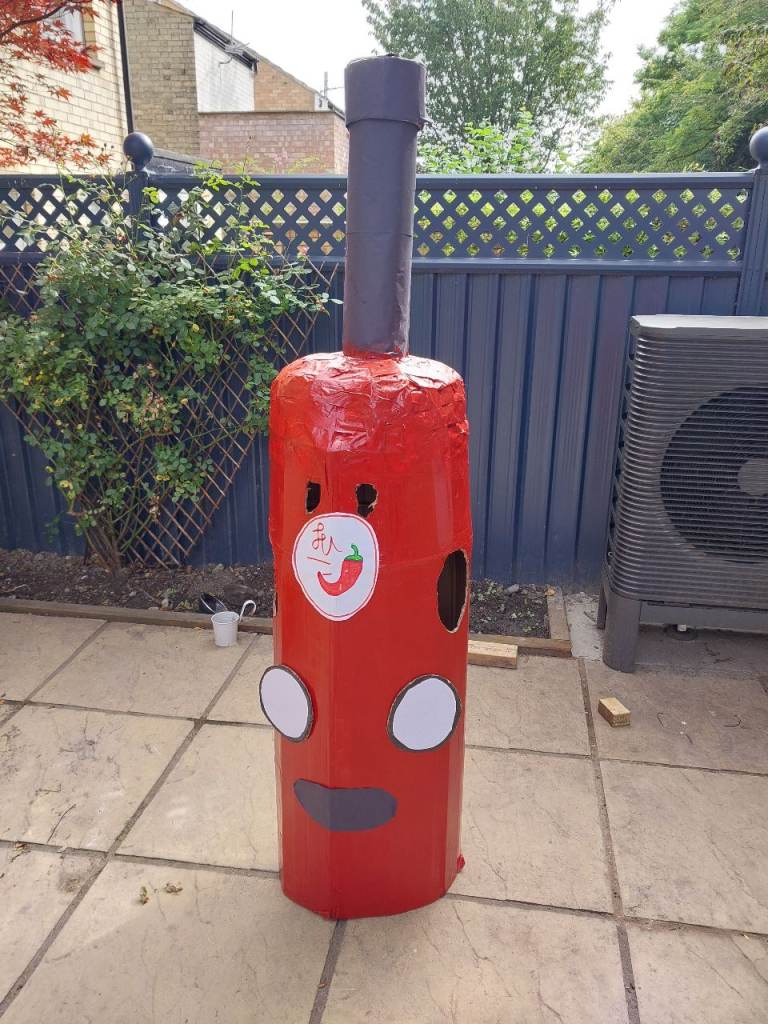 Large Hot Sauce Character Costume - Good Condition