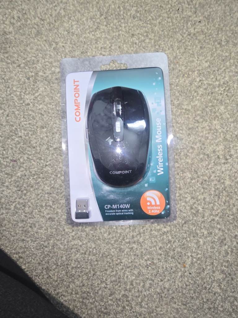 COMPOINT CP-M140W Wireless Mouse - Brand New, Black