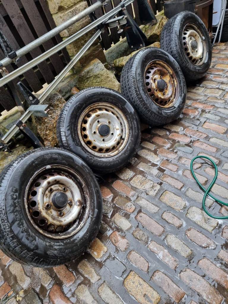 4x 16inch ford transit wheels and matching all season 235 65 16c tyres
