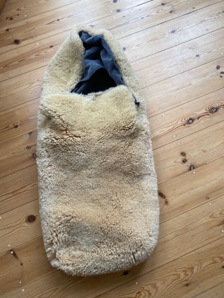 Beautiful sheepskin footmuff