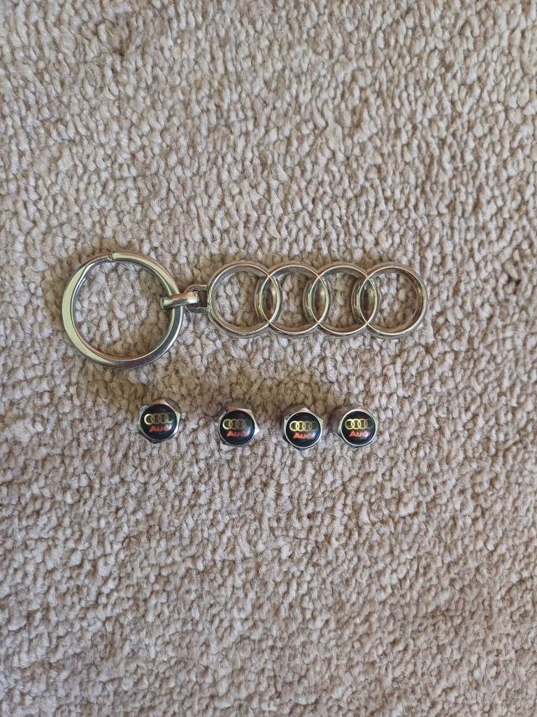 Audi Keyring and Tyre Valve Covers / Caps