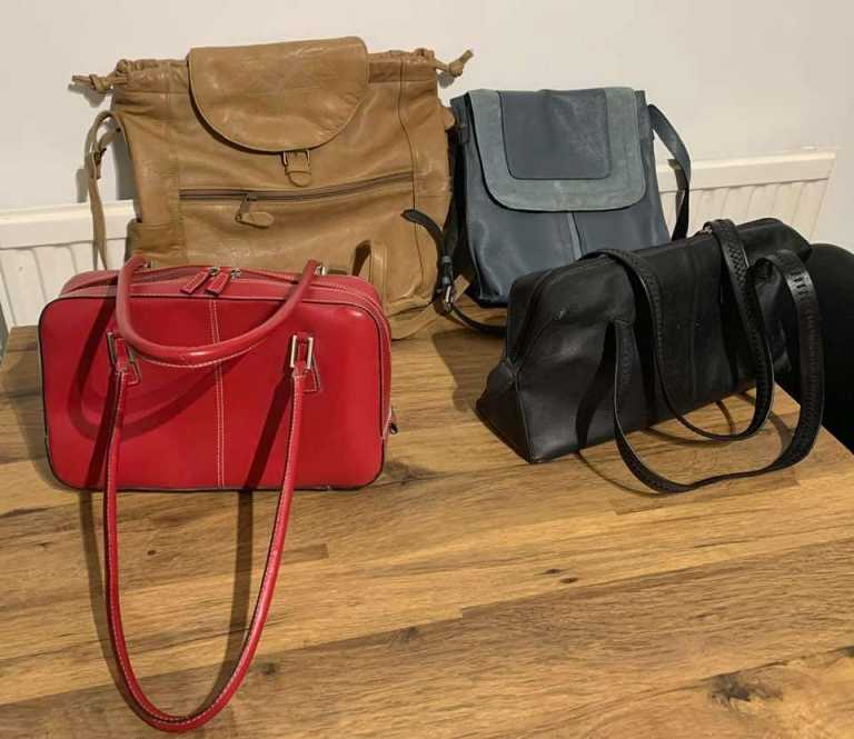Genuine leather handbags - £10 each (the red one has been sold)