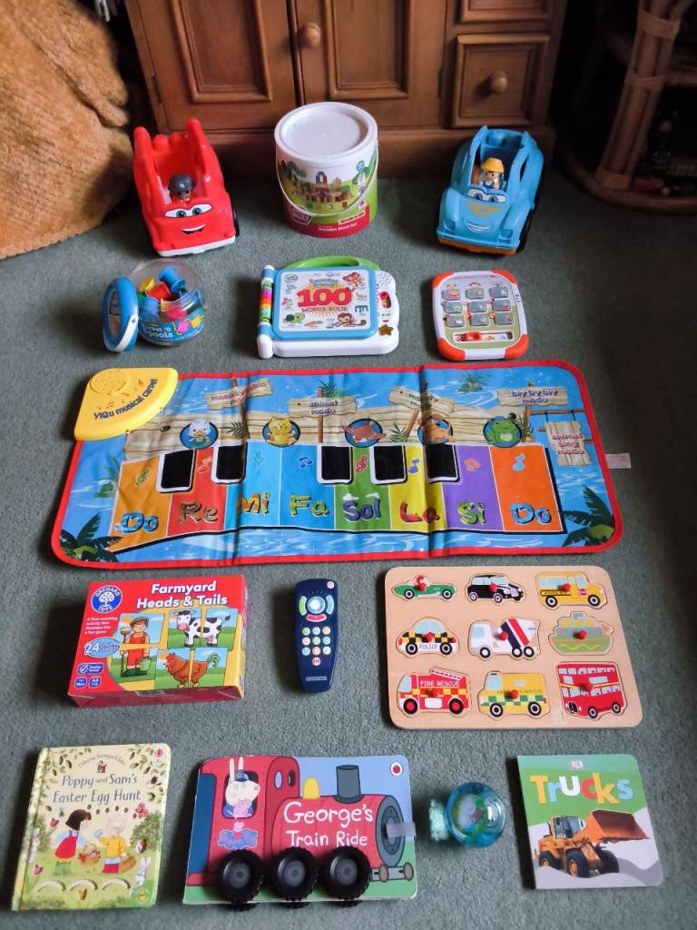 Toddler Interactive Toys, Megabloks Trucks, Bricks, Jigsaw, Games
