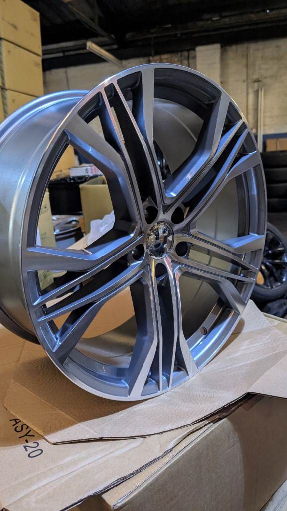 20" 5x112  Audi A4 B6,7,8,9 Alloys X4 20x9j  GUN METAL POLISH NEW BARGAIN LOOK 