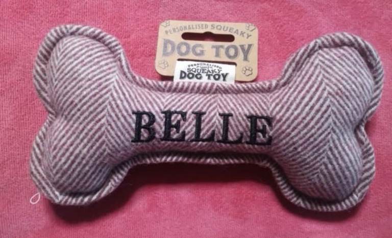 Belle Dog Toy Soft Wool Blend With Squeaker - Brand New