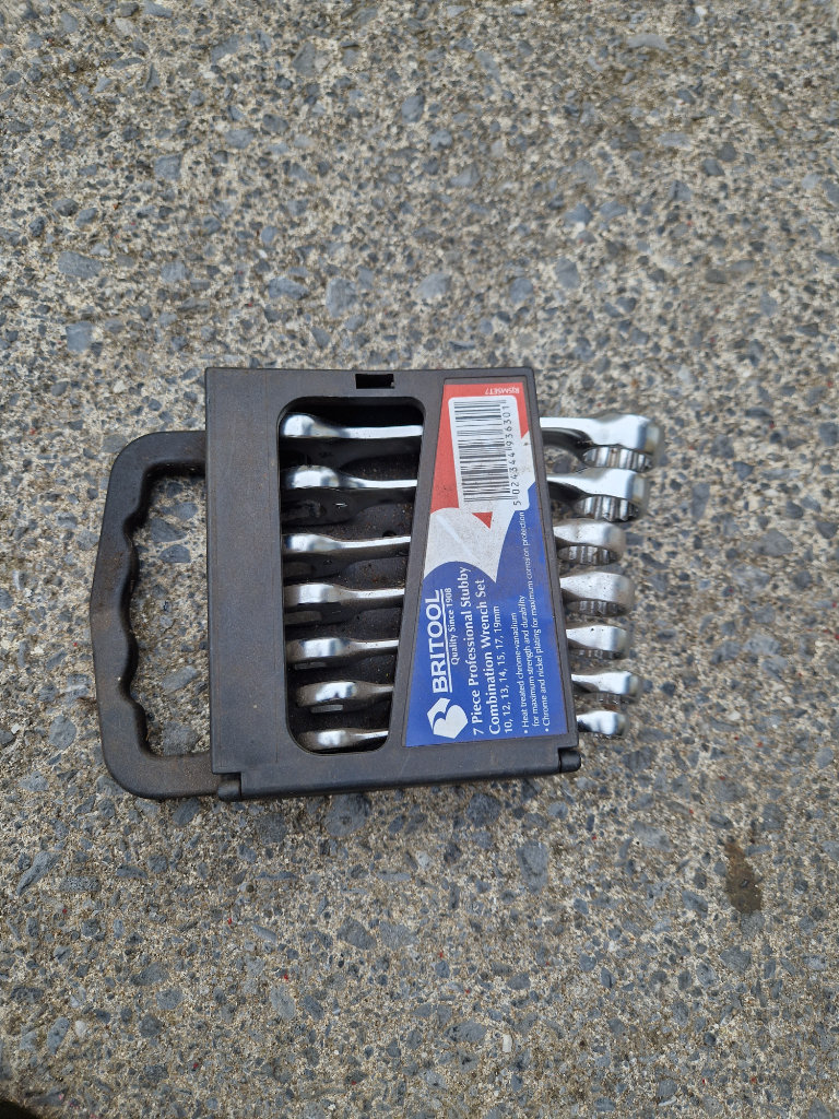 Britool 7 piece stubby spanner set
