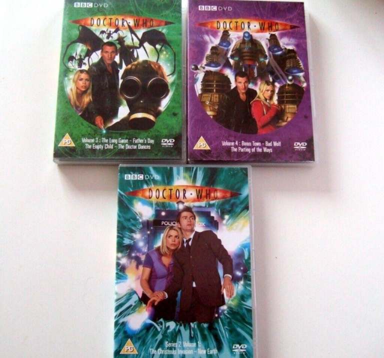 THREE Doctor Who DVDs - Series 1 Vol 3 & 4 plus Series 2 Vol 1
