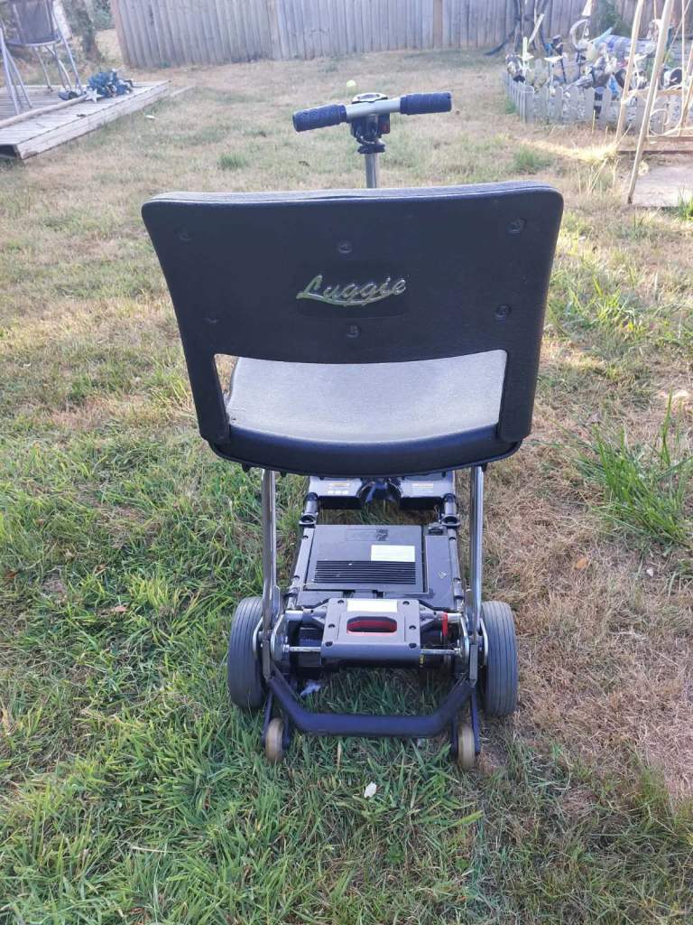 Bright Yellow Folding Mobility Scooter - Almost New Condition