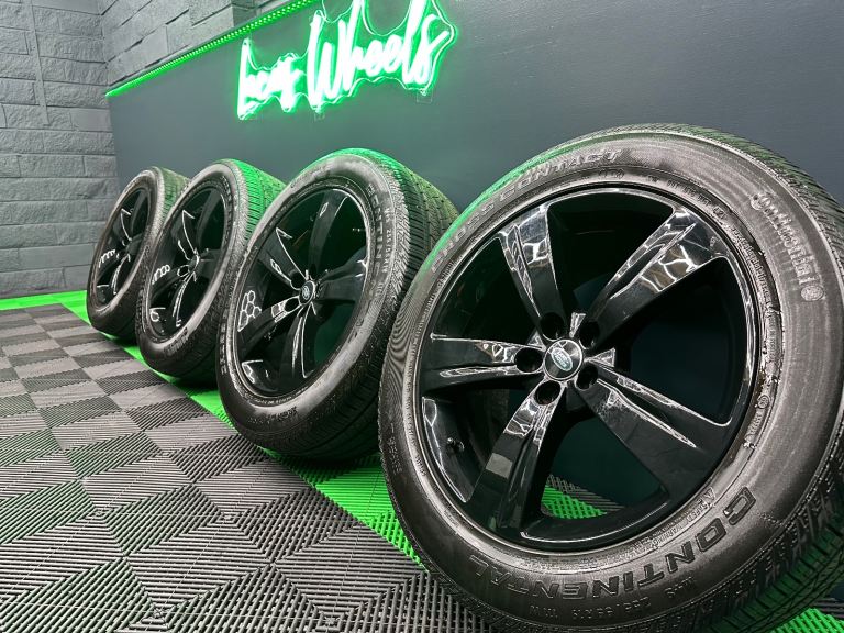 Range Rover Velar / Evoque / Freelander 2 19” Alloy Wheels Gloss Black & 5/6mm+ Continentals!