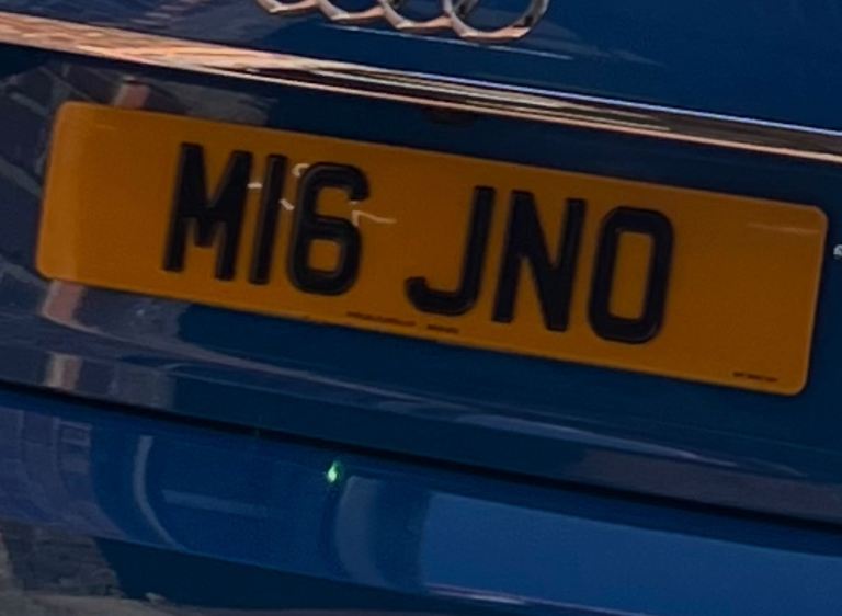 M16 JNO - Private Registration Plate