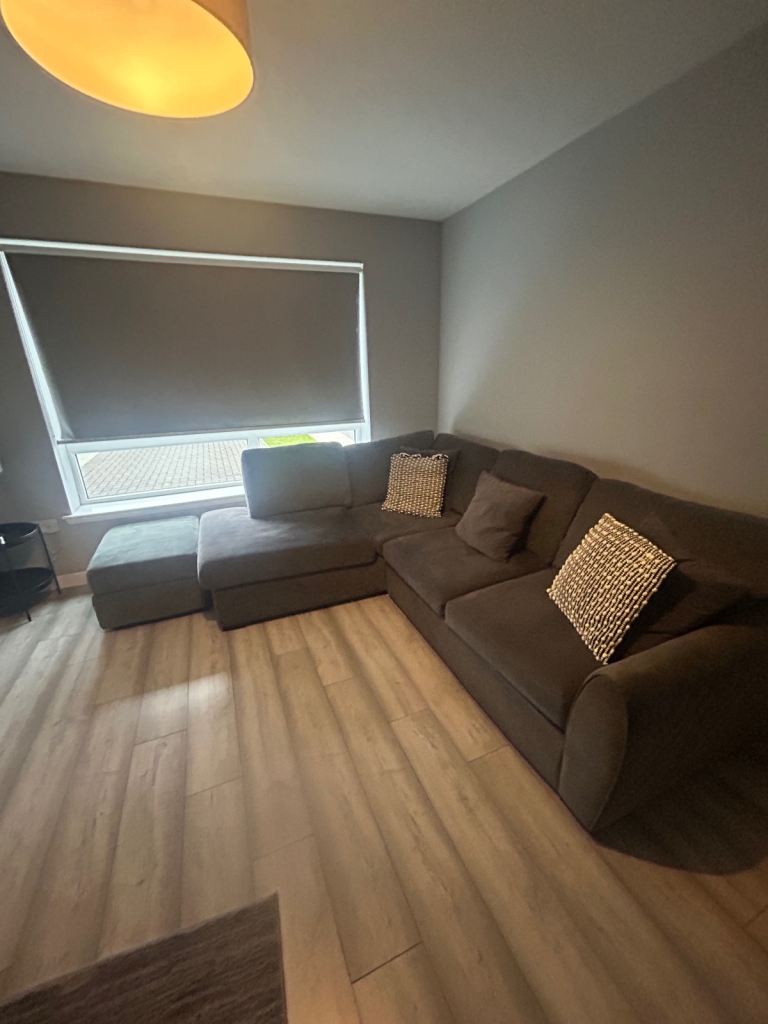 DFS Corner Sofa and Footstool 