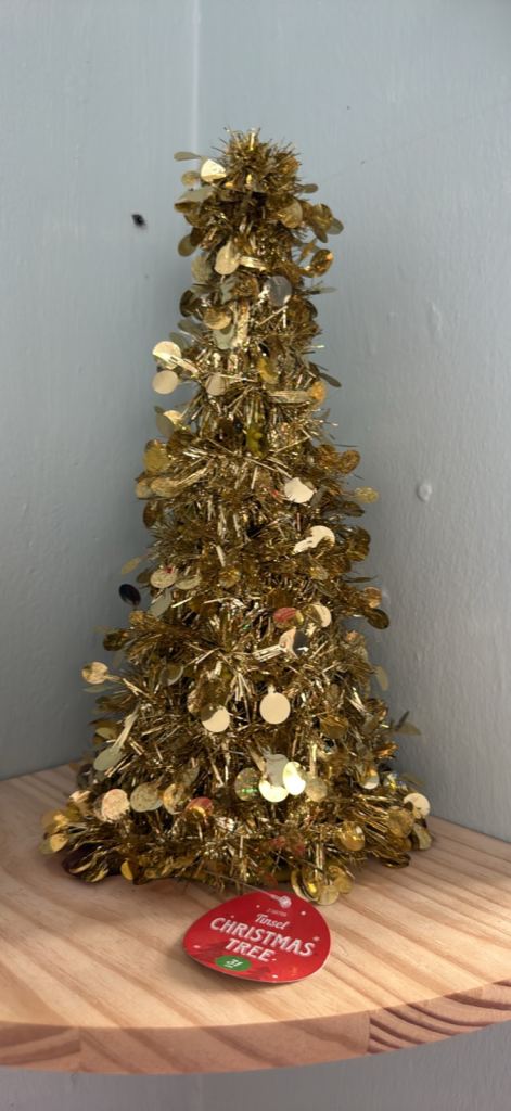 Christmas tinsel trees x2 