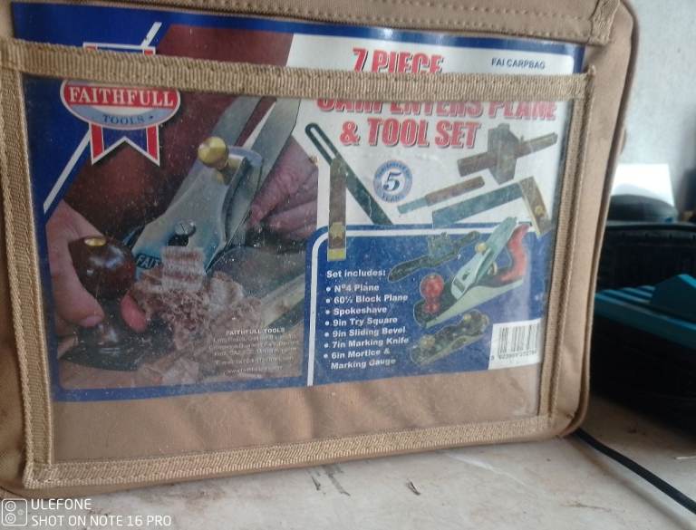 Faithfull 7 Piece Carpenter's Plane & Tool Set – New