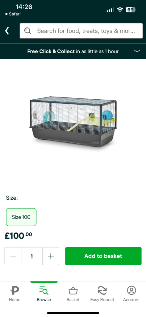 Hamster/ small animal cage 