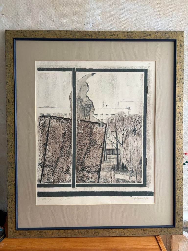 Soviet era Russian Lithograph - Painter
