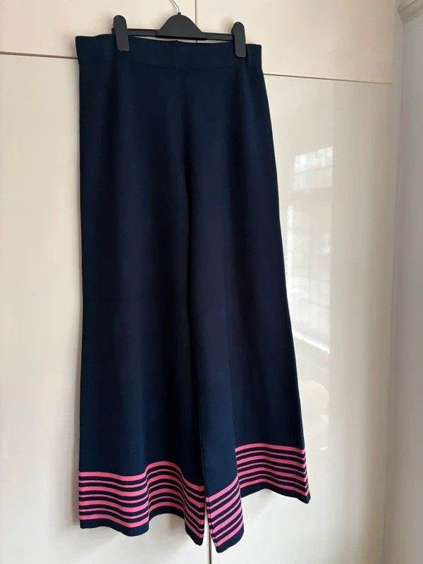 Limited Edition from London Fashion Week - Roksanda Navy Wide-Leg Knit Trousers