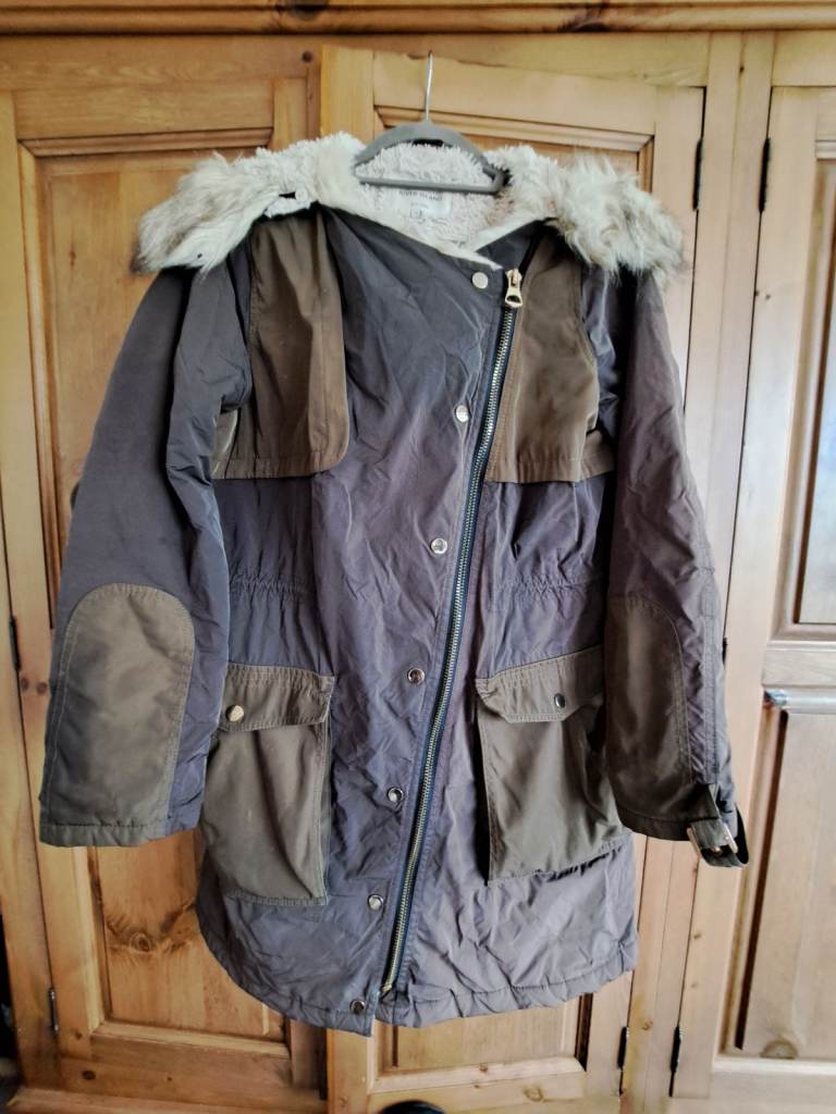 Womans Coat. River Island. Size 12. 2-tone Brown.