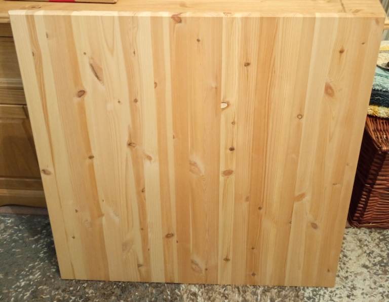 Natural Pinewood Square Table Top - NEW