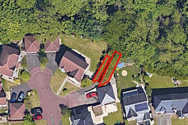 swap tent pitch in woodland plot near Edinburgh shown on the left for camping gear trailers etc