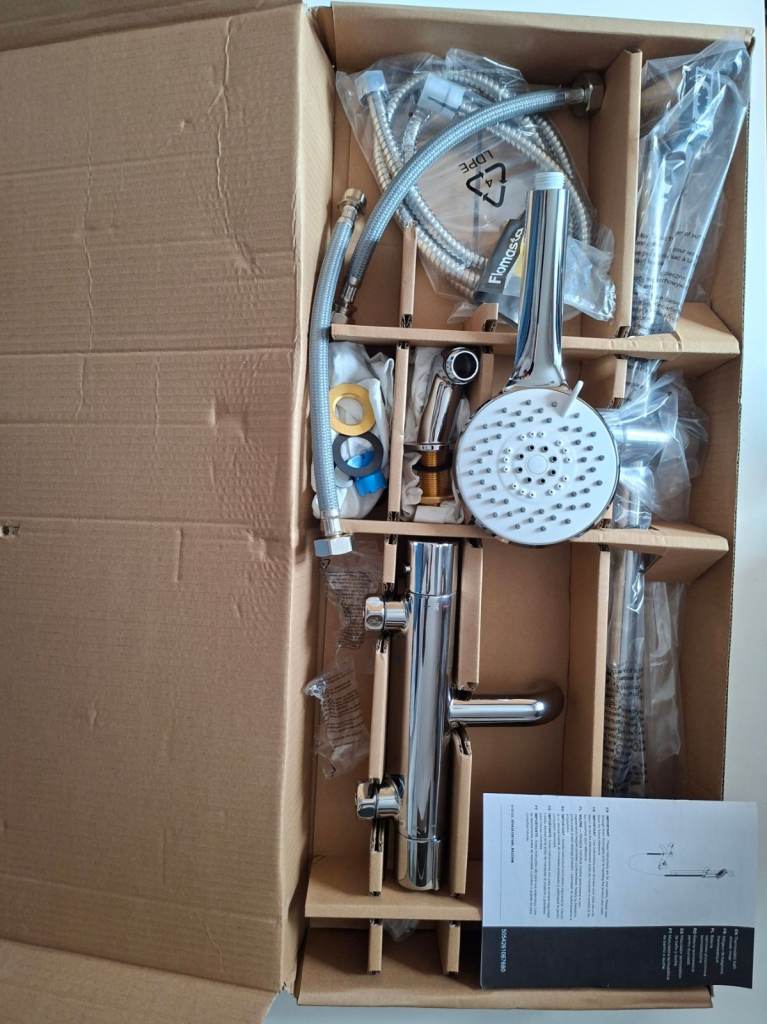 Thermostatic Bath Shower Mixer Crome