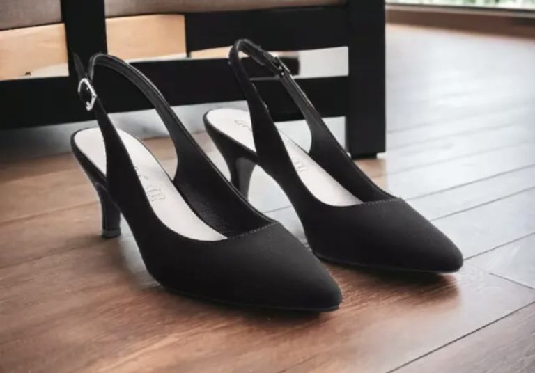 Pointed Toe Slingback Kitten Heel Size 7