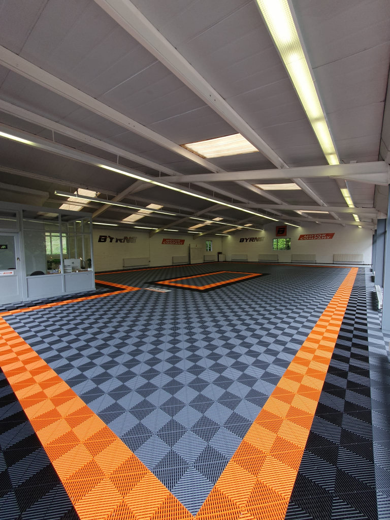 Tuff Tile for Showrooms Garages Sheds Gyms Detailing Studio Valet Car Wash