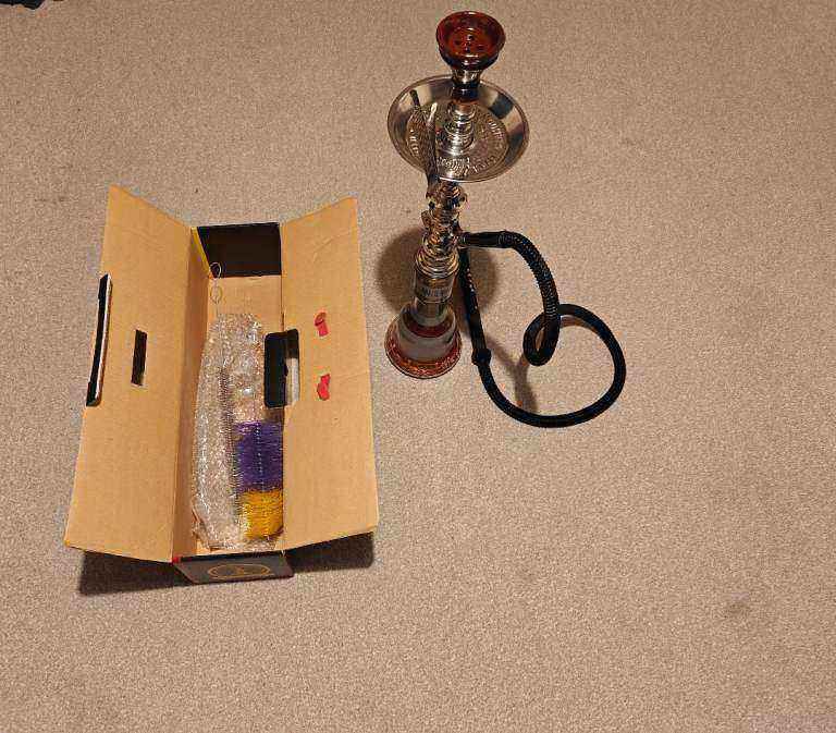 78cm x 16cm Khalil Maamoon Full Shisha Set