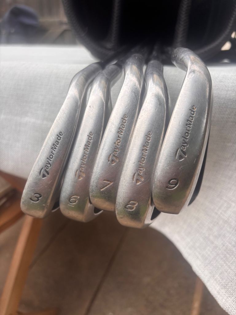 Taylormade Men's Right-Handed Golf Irons and Taylor Made pencil bag