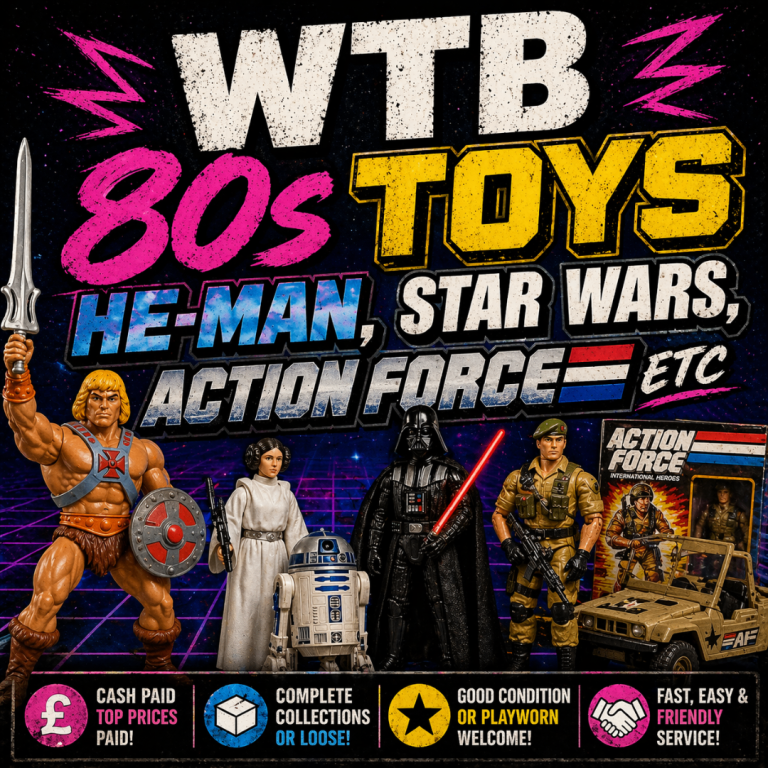 WTB 80s Toys, He-Man, Star Wars, Action Force etc