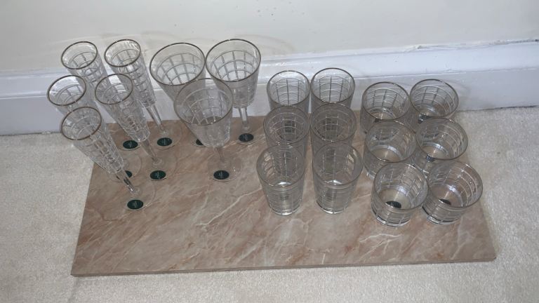 Ralph Lauren Tumbler and Flute set glasses