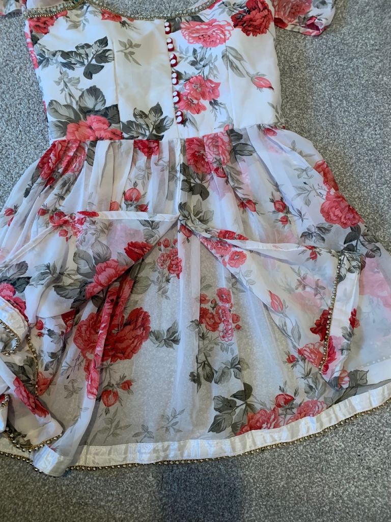 Brand new 3 piece Indian Sharaha suit Palazzo style Size 8 To 10 Uk, party, wedding