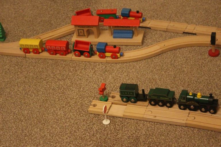  Wooden Train set and accessories 