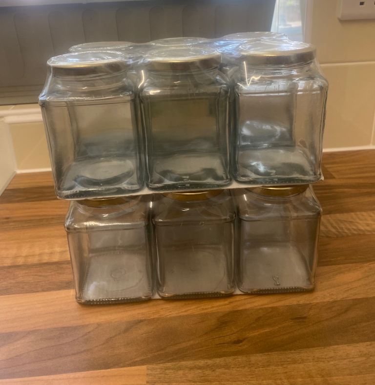 Glass jars set of 12 .. 