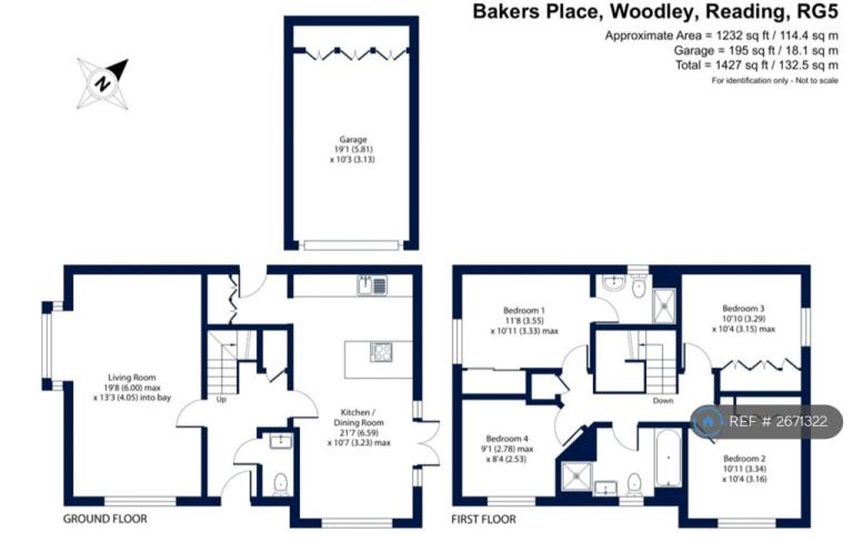 4 bedroom house in Bakers Place, Reading, RG5 (4 bed) (#2671322)