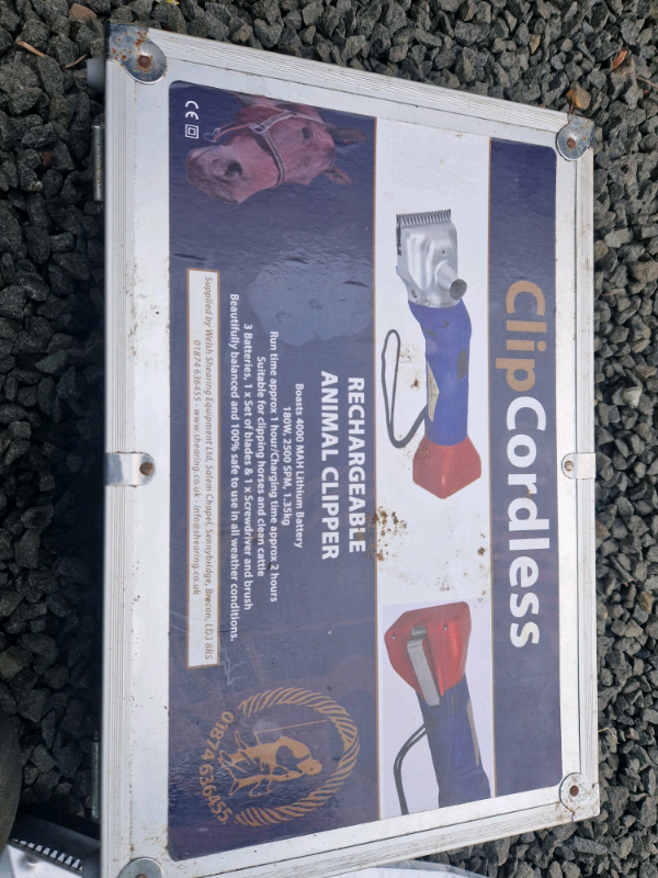 Clip cordless by Welsh shearing cattle horse reachable farm tractor 