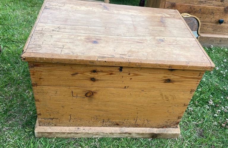 Antique Pine Blanket Box 