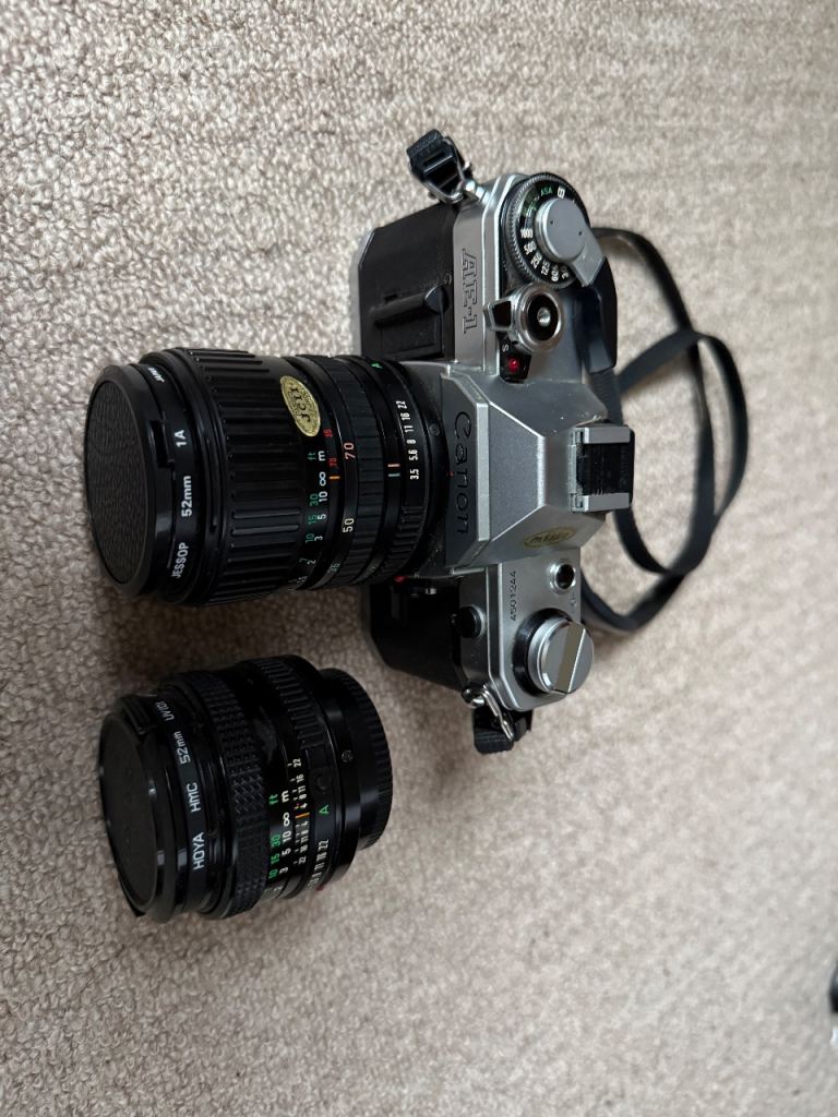 Cannon AE-1 and extra zoom lens 