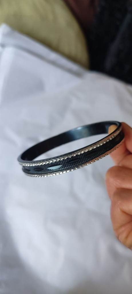 Stylish Black and Silver Bracelet 