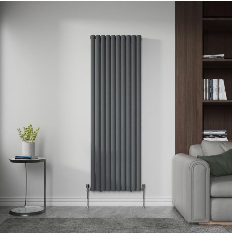 Vertical triple Panel Cloumn Designer Radiator Anthracite living room Central Heating 
